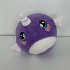 Squeezamals Nellie the Narwhal plush toy
